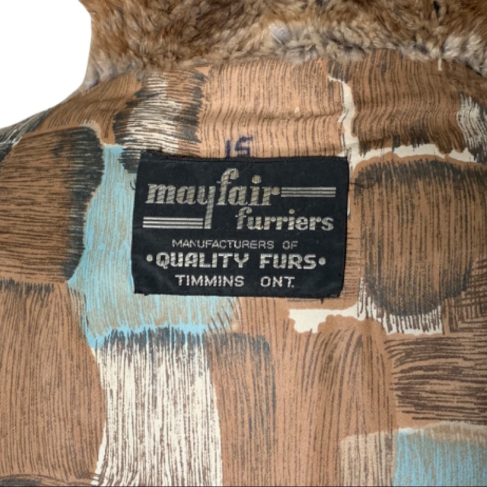 Vintage Luxury Mayfair Furriers Stunning Brown Genuine Fur Coat Size M - Picture 13 of 15